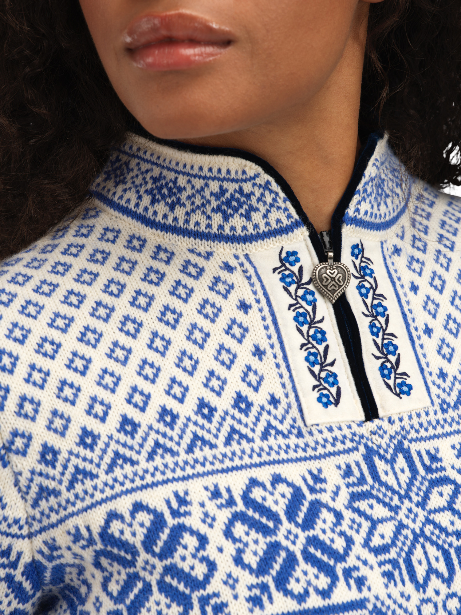 Peace Women’s Knit Sweater  Ultramarine Offwhite