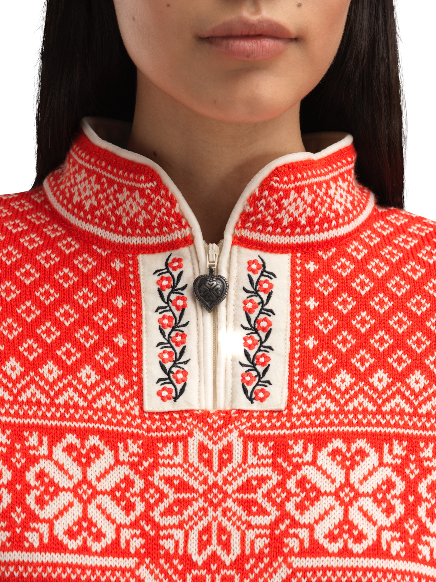 Peace Women’s Knit Sweater  Roth Red Offwhite