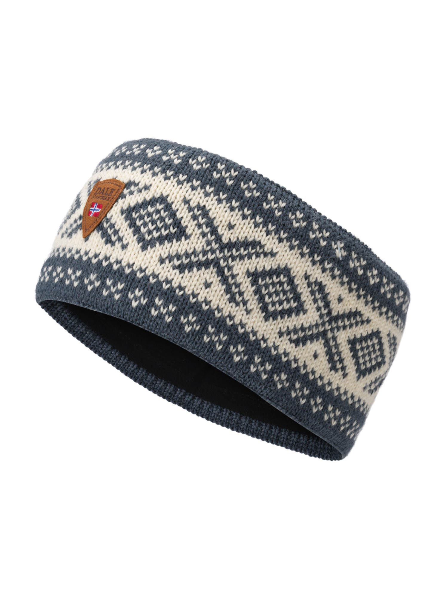 Cortina 1956 Headband - Norwegian Wool Steel Offwhite