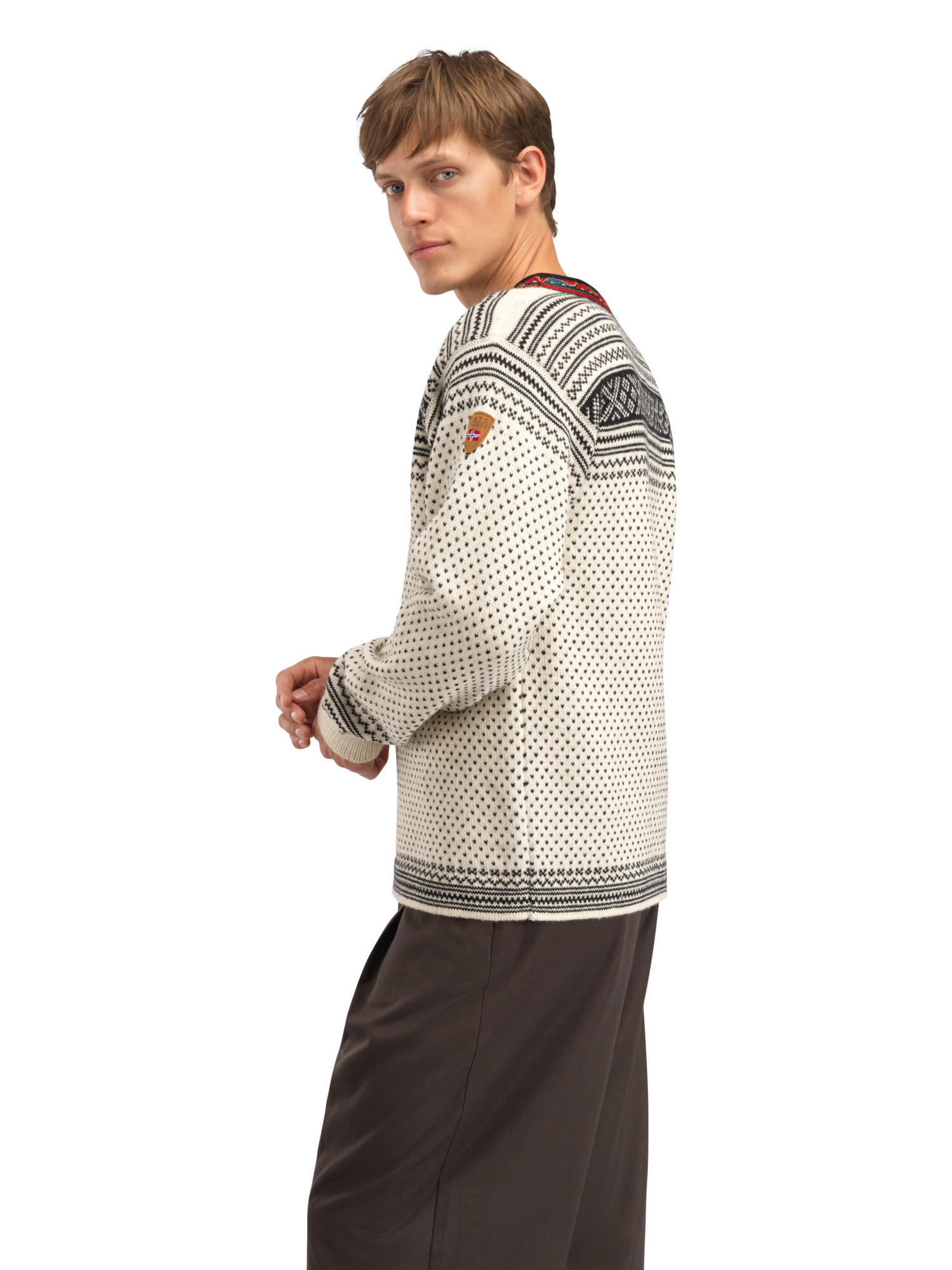 Setesdal Lusekofte Sweater - Norwegian Wool Offwhite Black