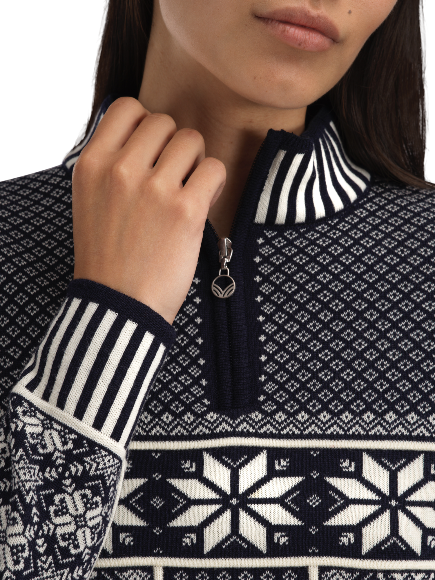 Vardåsen Women's Sweater Marine Offwhite